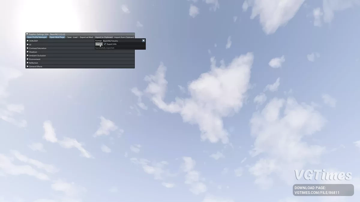 BeamNG.drive — Графіка Zeit v17.3 (0.36.x)