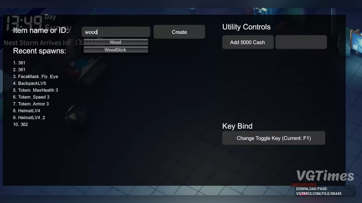 Escape from Duckov — Menu Cheat