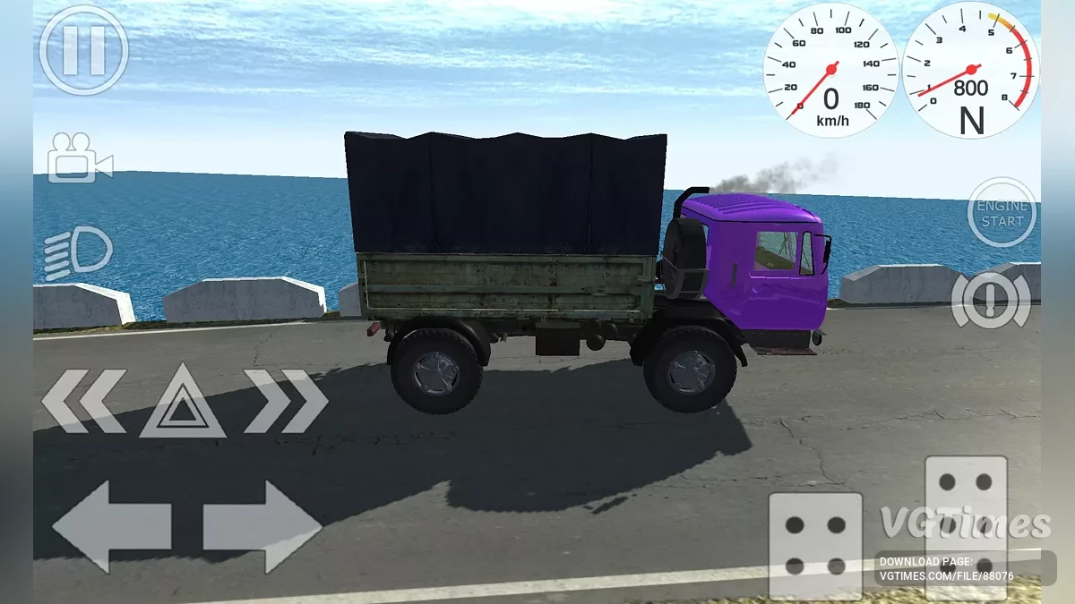 Simple Car Crash Physics Sim — Caminhão KAZ 4540