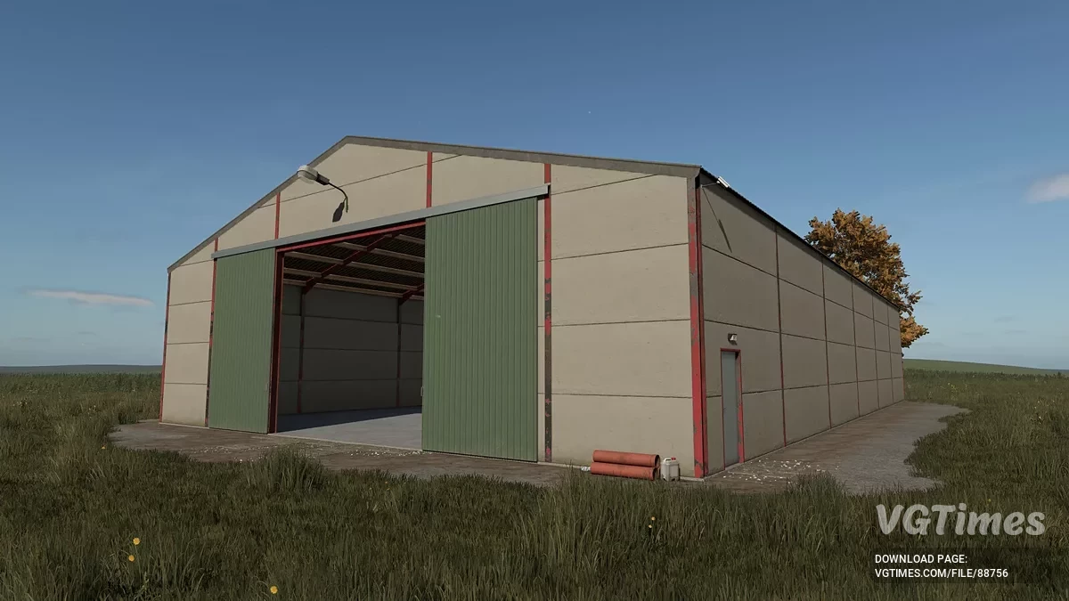 Farming Simulator 25 — Beton Panellerden Yapılmış Tahıl Hangarı