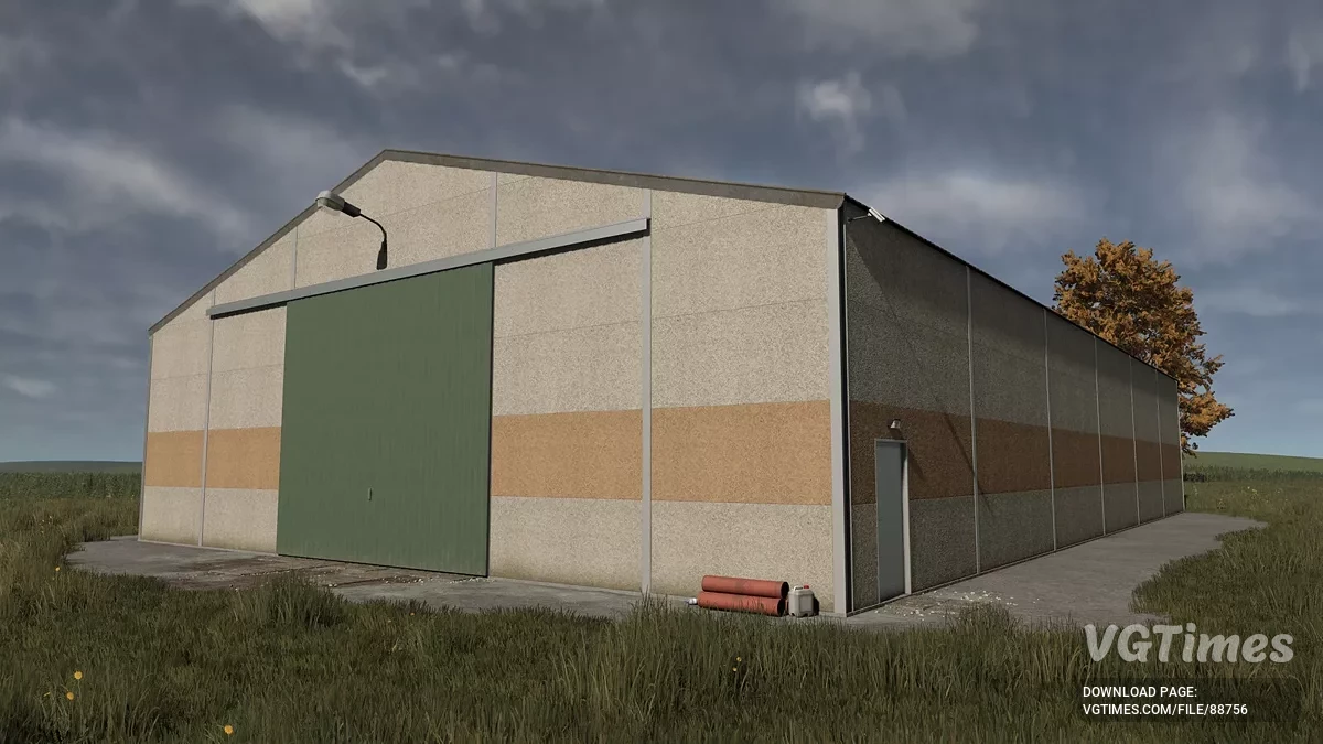 Farming Simulator 25 — Beton Panellerden Yapılmış Tahıl Hangarı