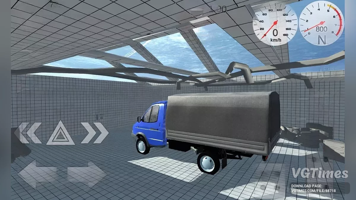 Simple Car Crash Physics Sim — Gazela 3302 z plandeką