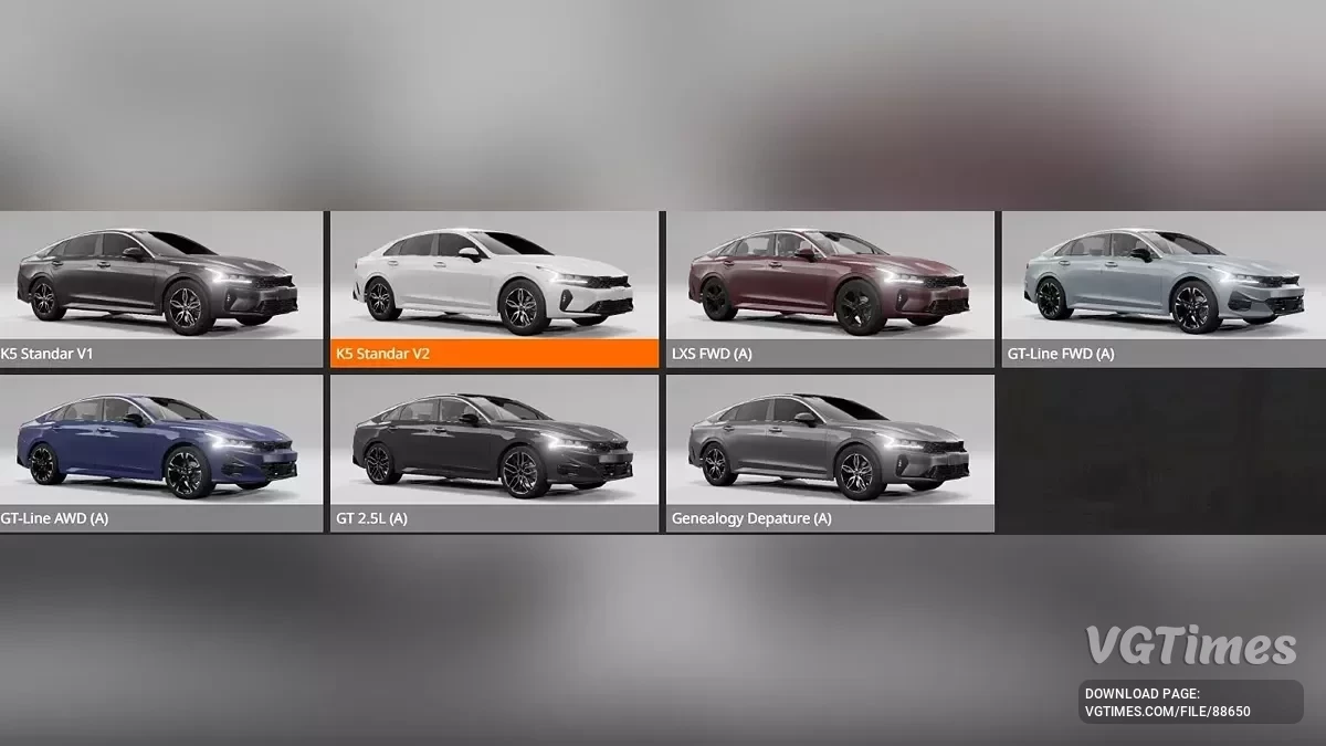 BeamNG.drive — Kia K5 2022 v4.30 (0.37.x)