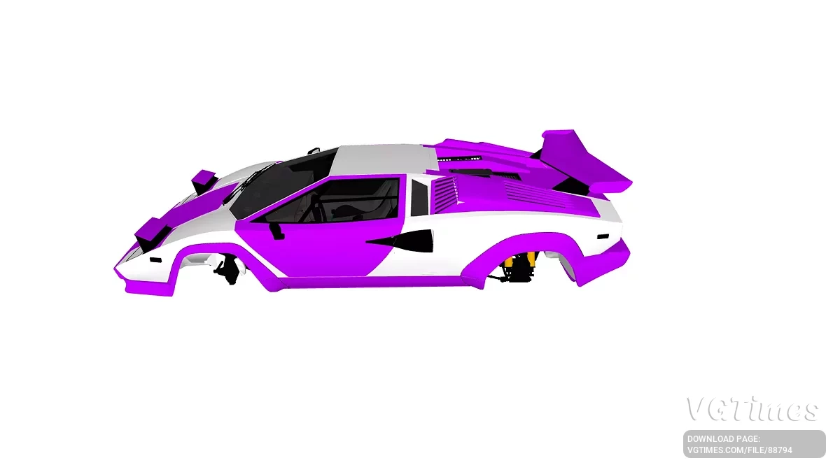 Simple Car Crash Physics Sim — Lamborghini Countach 5000