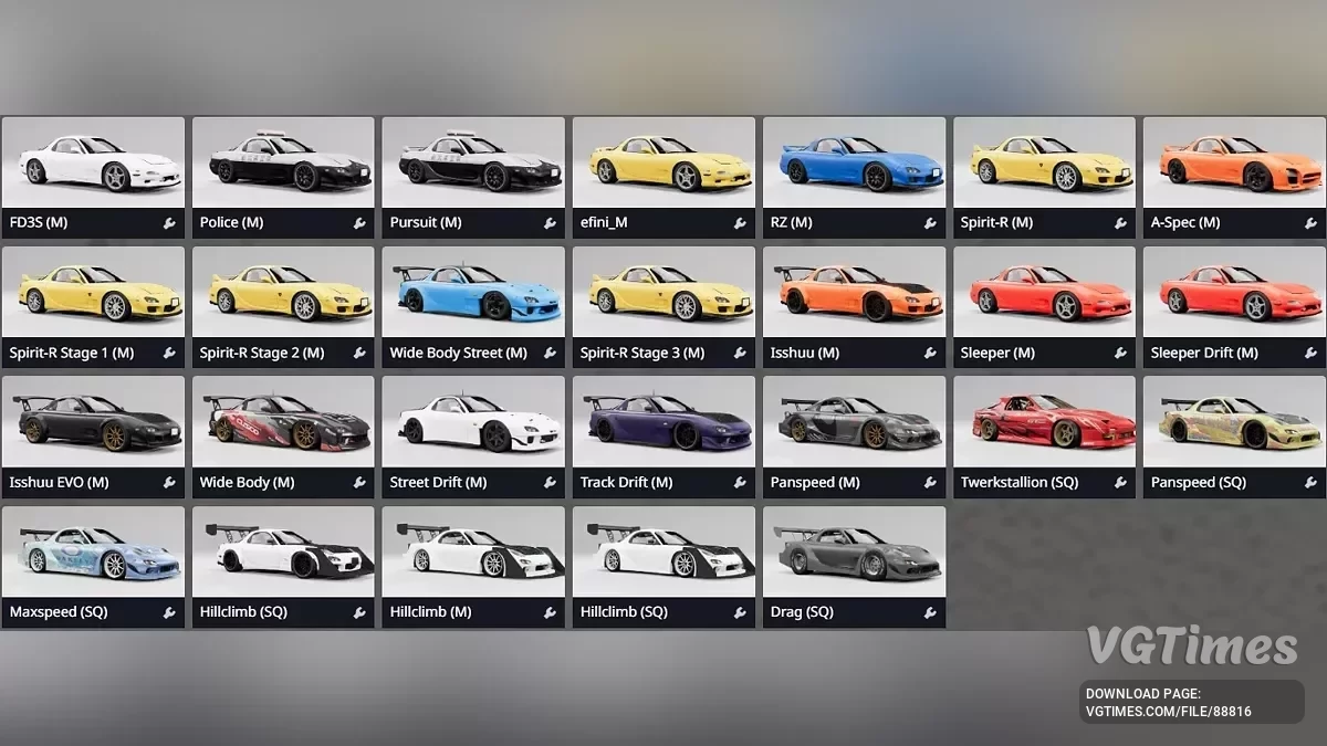 BeamNG.drive — Mazda RX-7 Spirit R (FD3S) 2002 v1.3 (0.37.x)