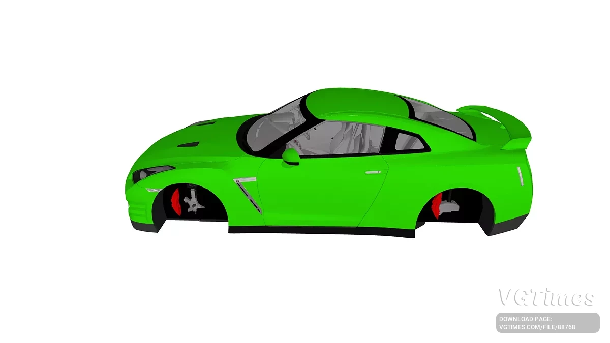 Simple Car Crash Physics Sim — Nissan GT-R R35