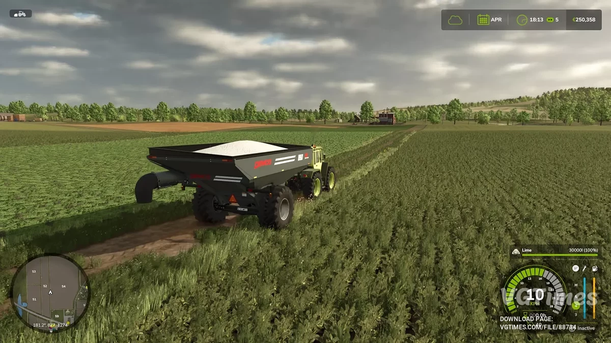Farming Simulator 25 — Kireç Taşımak için Yükleme Römorkları