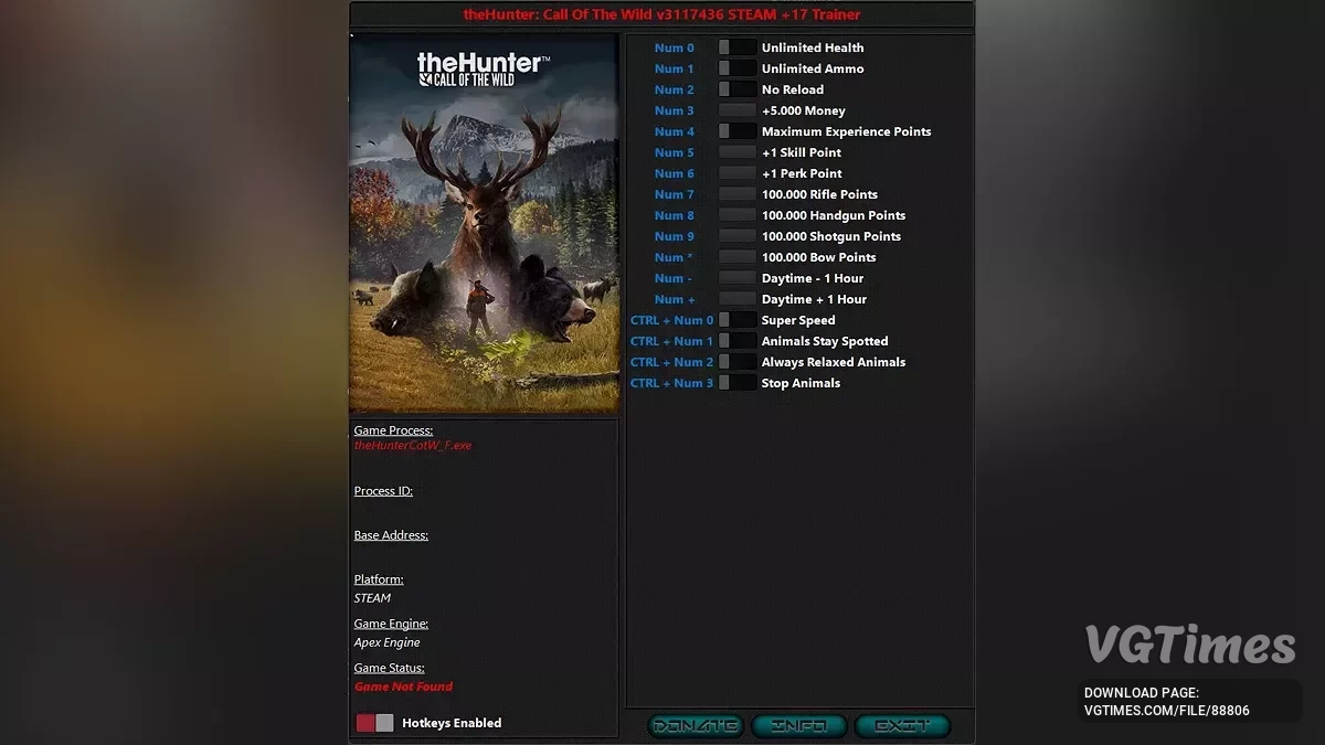 theHunter: Call of the Wild — Трейнер (+17) [2050156 - 3117436]