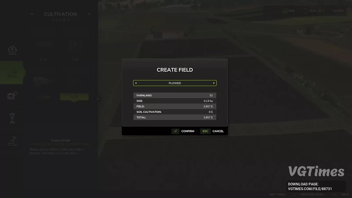 Farming Simulator 25 — İnşaat Ekranı İyileştirmesi