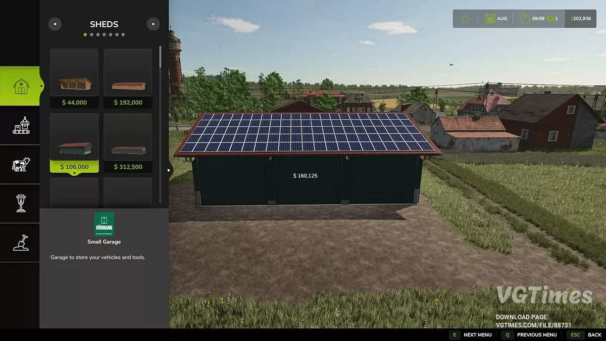 Farming Simulator 25 — İnşaat Ekranı İyileştirmesi