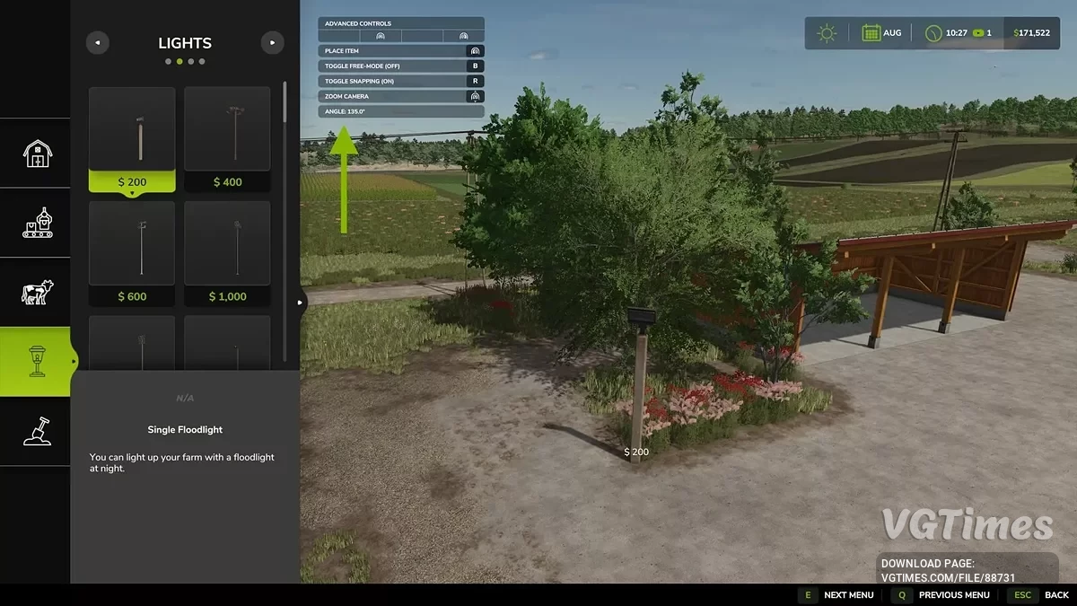 Farming Simulator 25 — İnşaat Ekranı İyileştirmesi