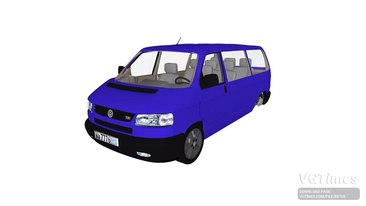 Simple Car Crash Physics Sim — Volkswagen Caravelle T4