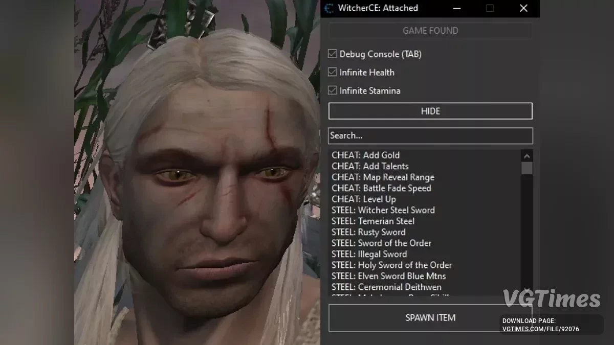 The Witcher — Tabla para Cheat Engine