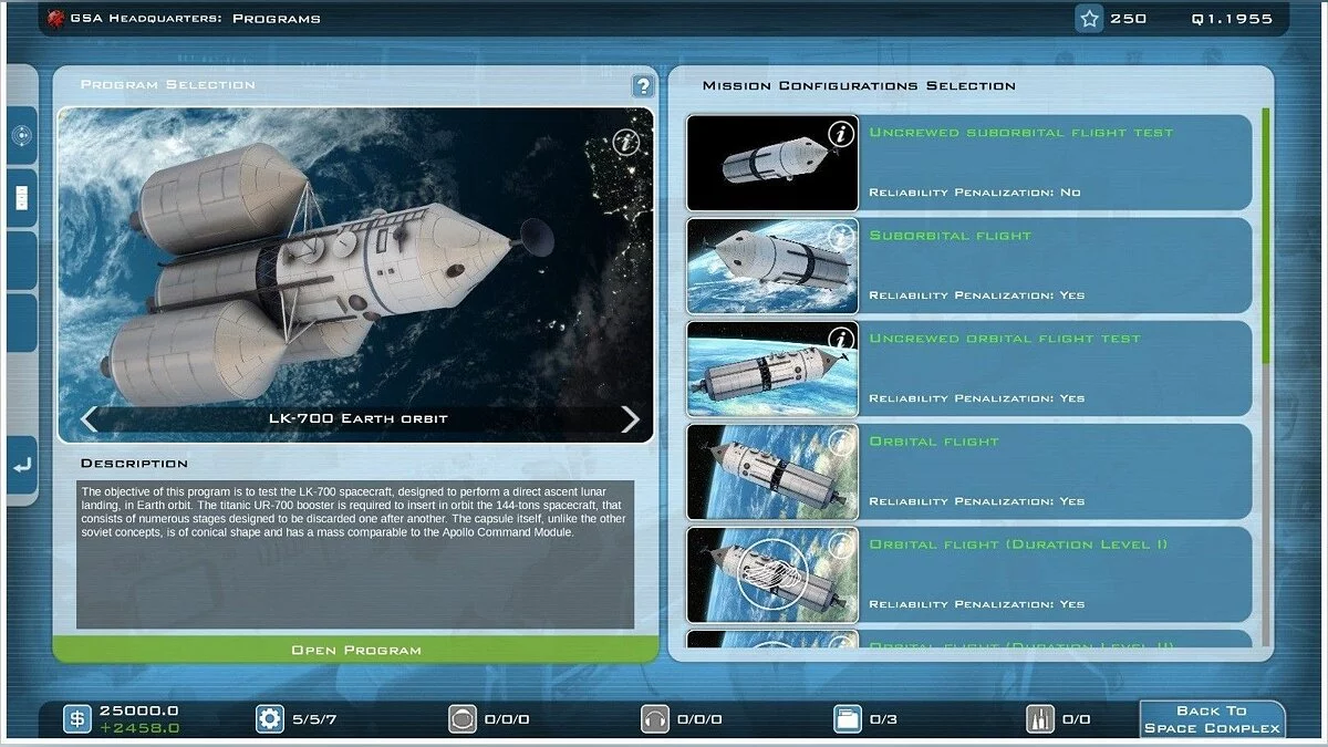 Screenshots aus Buzz Aldrin's Space Program Manager / Bild 6