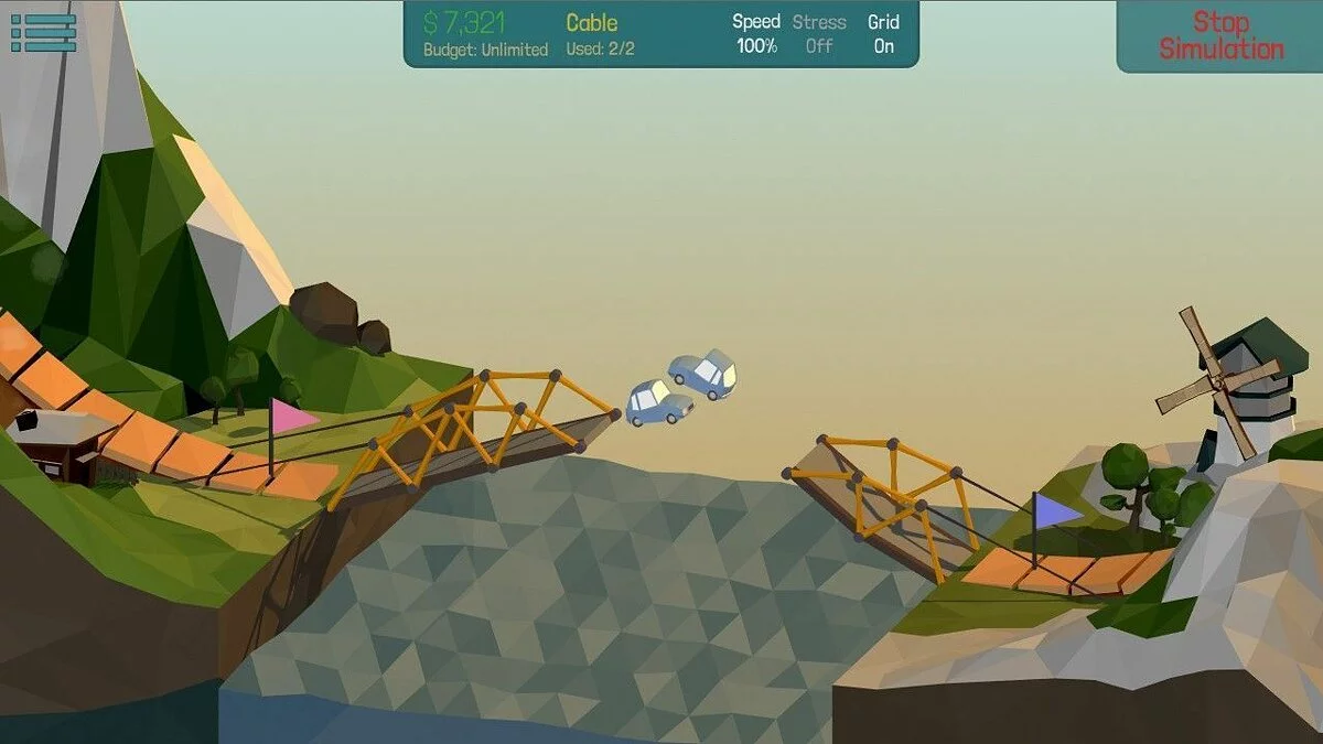 Screenshots from Poly Bridge / Image 1