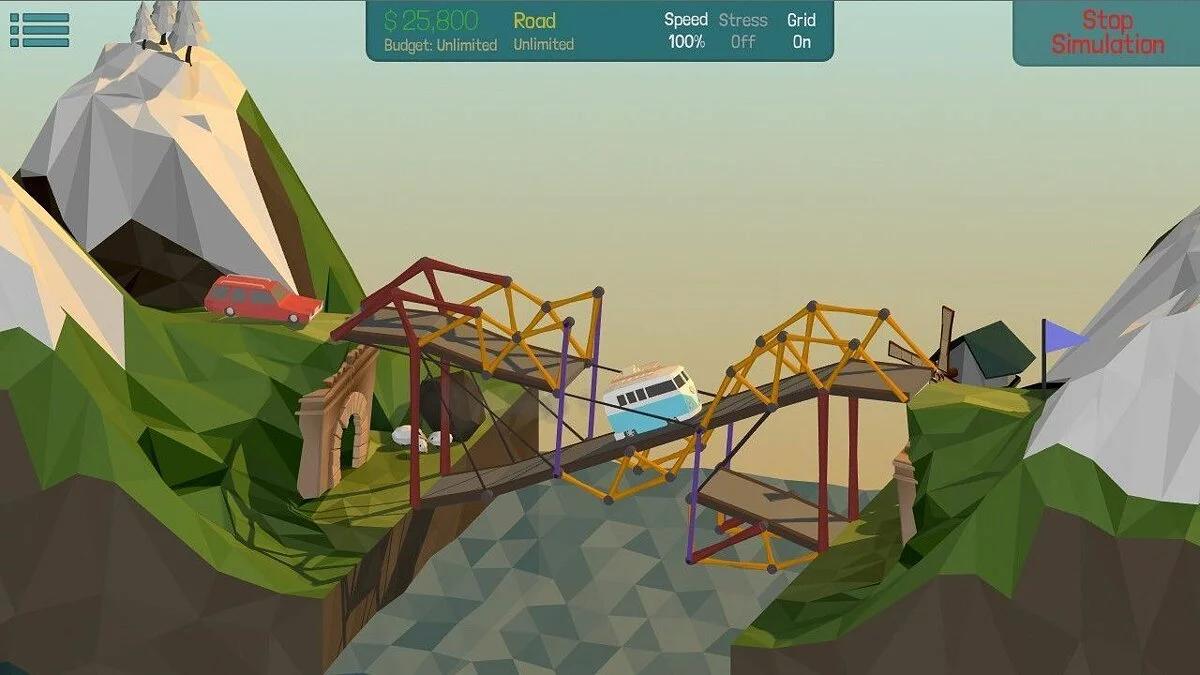 Screenshots from Poly Bridge / Image 3