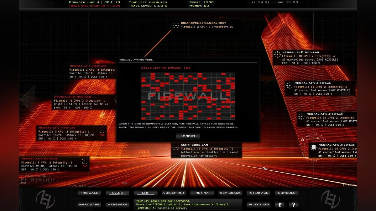 Скріншоти з Hacker Evolution Duality