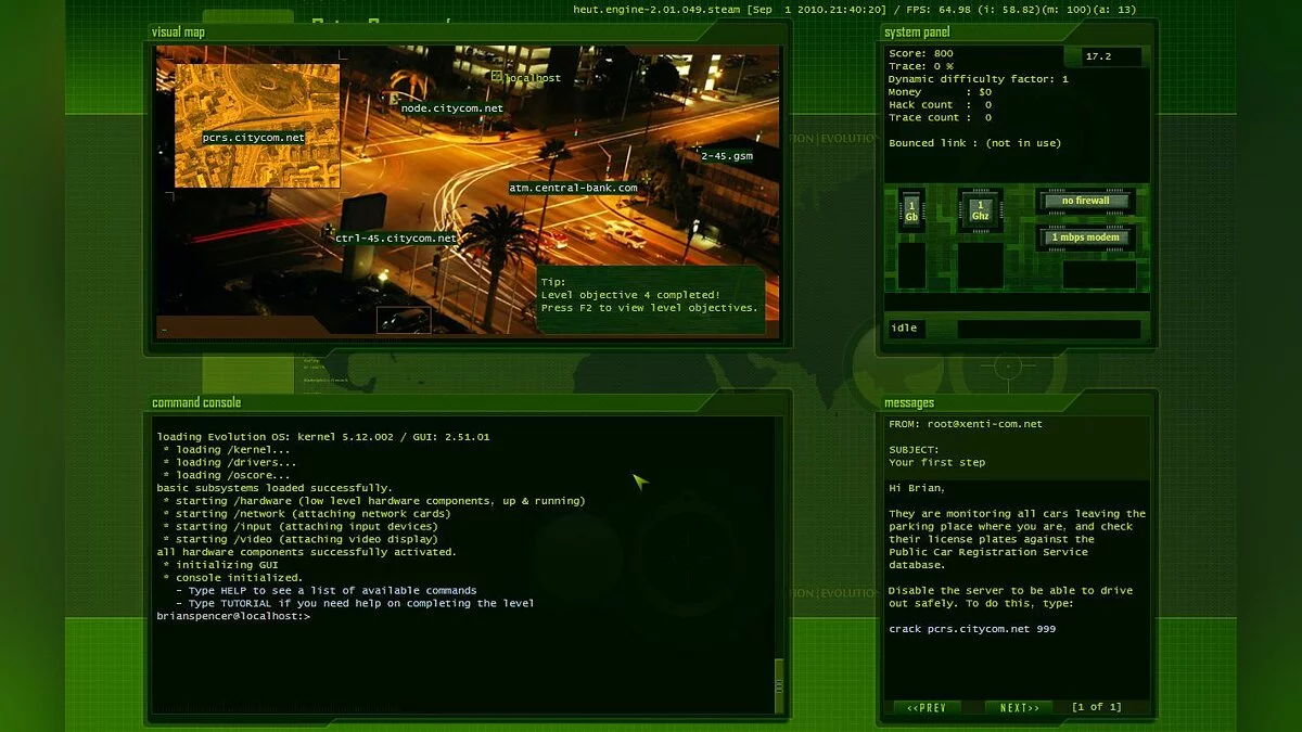Скріншоти з Hacker Evolution: Untold