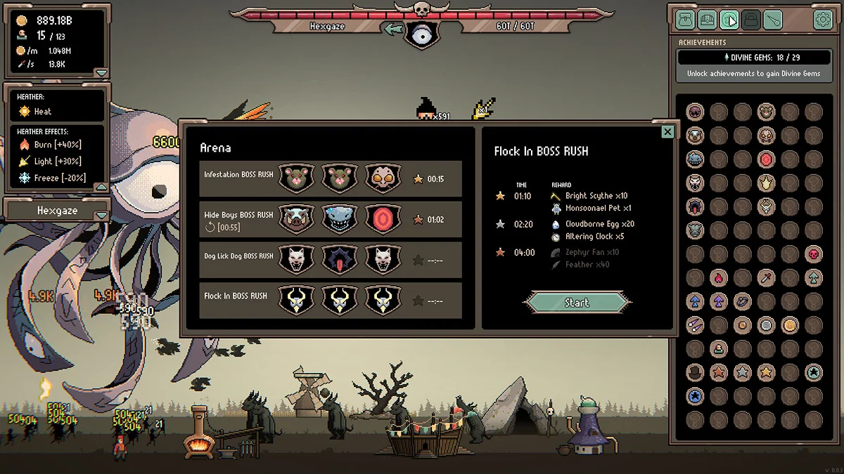 Screenshot dari IDLE BOSS RUSH