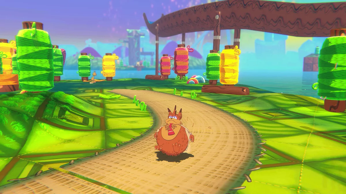 Screenshot dari Bubsy 4D