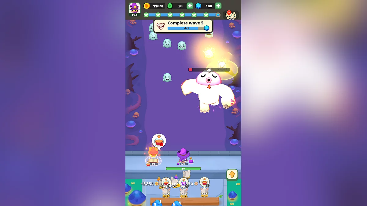 Zrzuty ekranu z Idle Cat Defense
