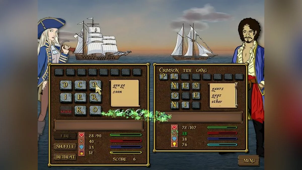 Скріншоти з Word Pirate