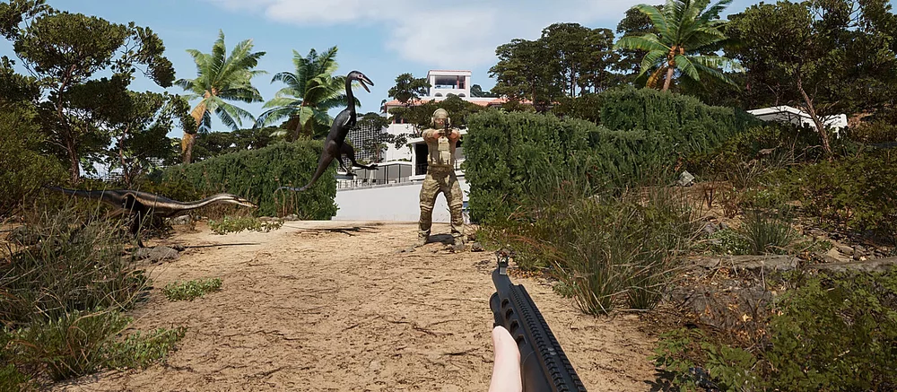 Pelepas tembak dinosaurus Sentinel Agency di Steam