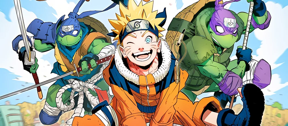 Novas imagens do crossover 'Teenage Mutant Ninja Turtles' e 'Naruto' apresentam Sakura, Sasuke, Shredder e mais
