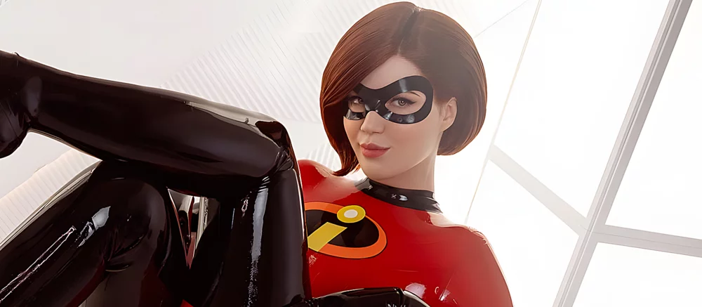 Еромодель Лада Люмос показала гарячий косплей Еластики в латексному костюмі