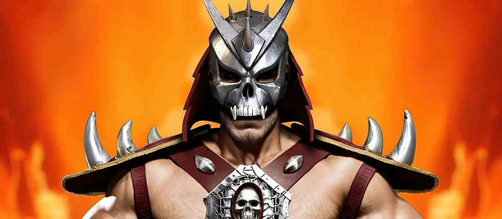 Klasyczny Shao Kahn z ikonicznego Mortal Kombat 3 z 1995 roku przymierza nowy hełm z filmu