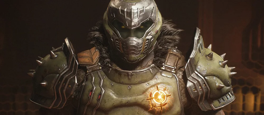 Emily Inżynier przebrana za Doom Slayera z Doom: Mroczne Wieki