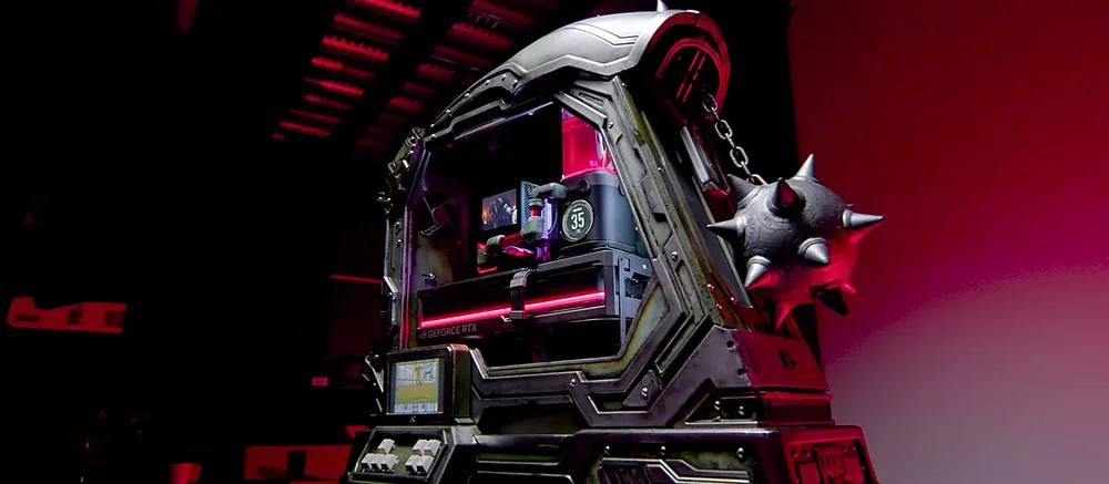 NVIDIA Memperkenalkan Doom Kustom: PC Bertema Zaman Kegelapan Dengan Layar Terintegrasi