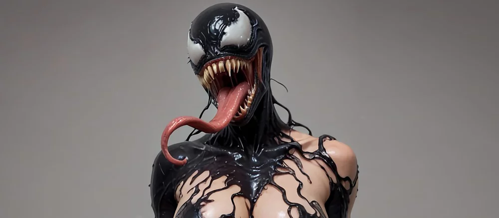 Показана фігурка Гвен Стейсі з «Людини-павука», в яку вселився Веном