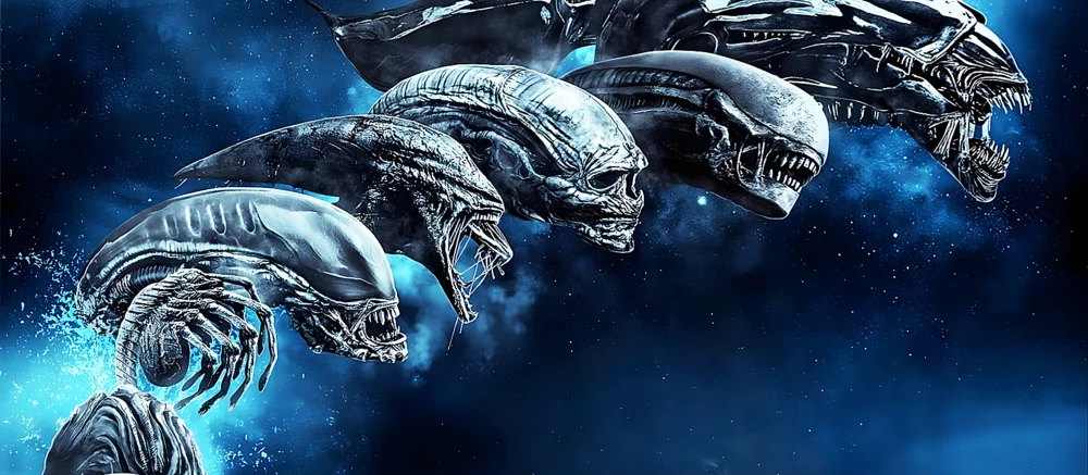Показані кіберпанк-версії ксеноморфів з «Чужого» з біомеханічними тілами