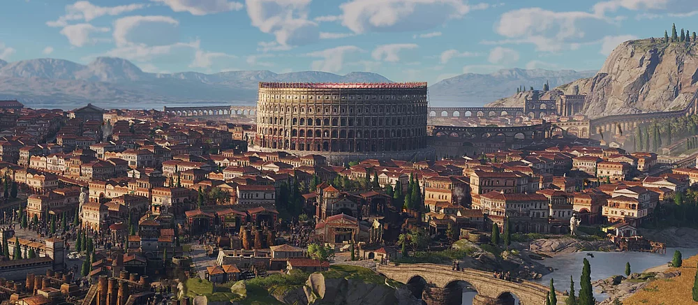 新的Anno 117:和平罗马预告片展示了一个大型圆形剧场的建设