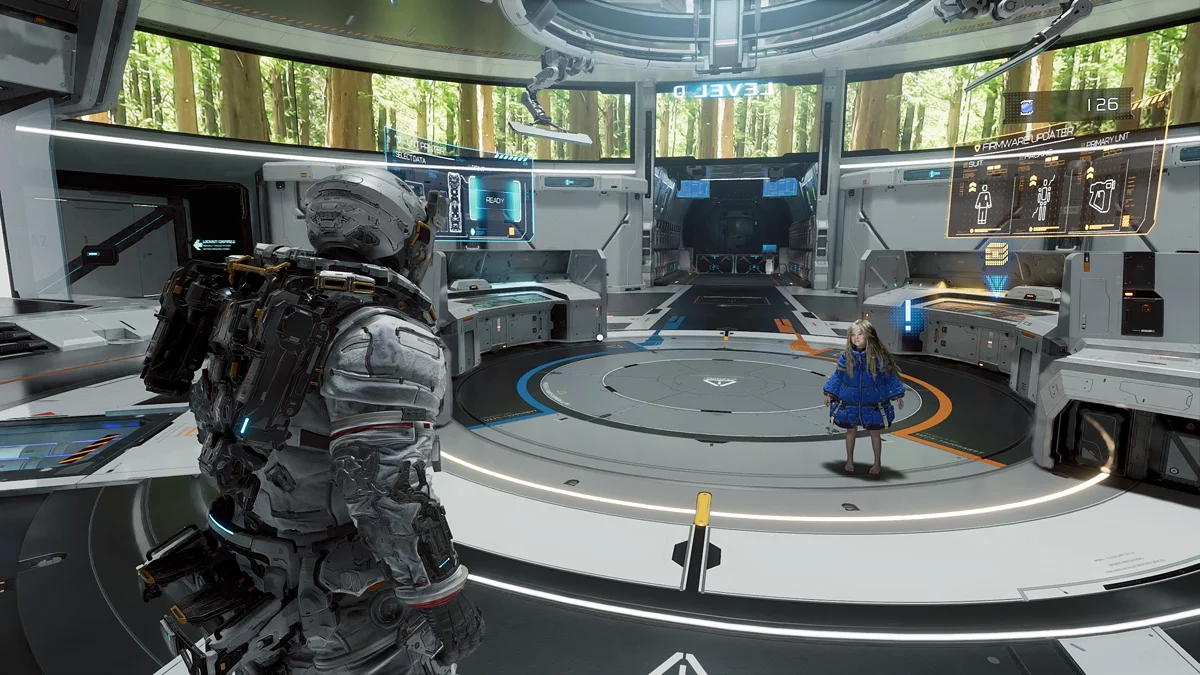 In the center of the safe zone are computers where you can upgrade equipment and abilities