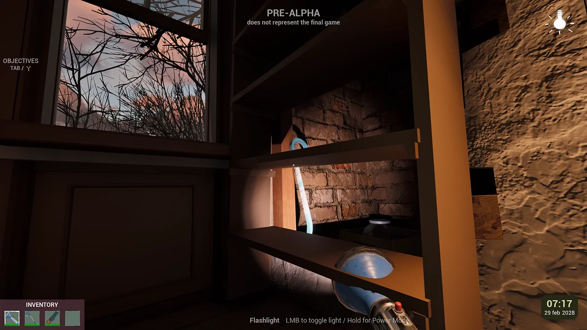Crowbar behind the shelf