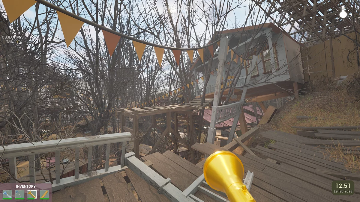 Boards you need to jump onto before the Ferris wheel