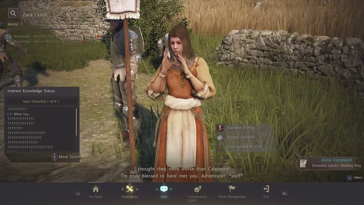 The dialogue box in Black Desert at the bottom of the screen is dreadful