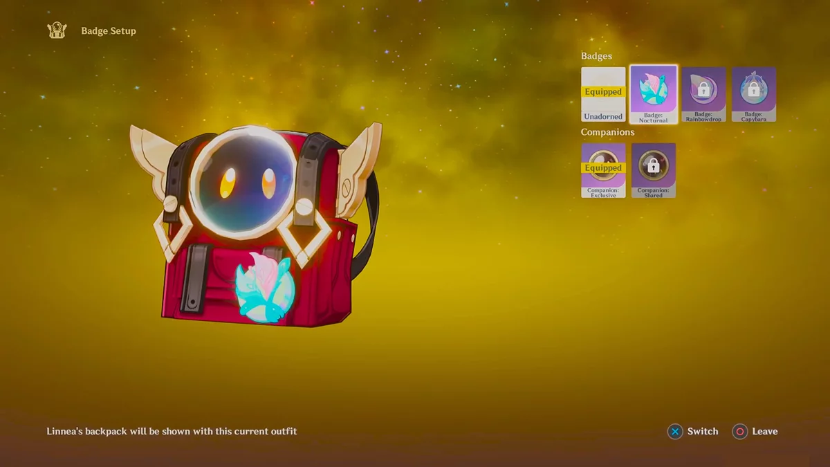 Interface for changing badges