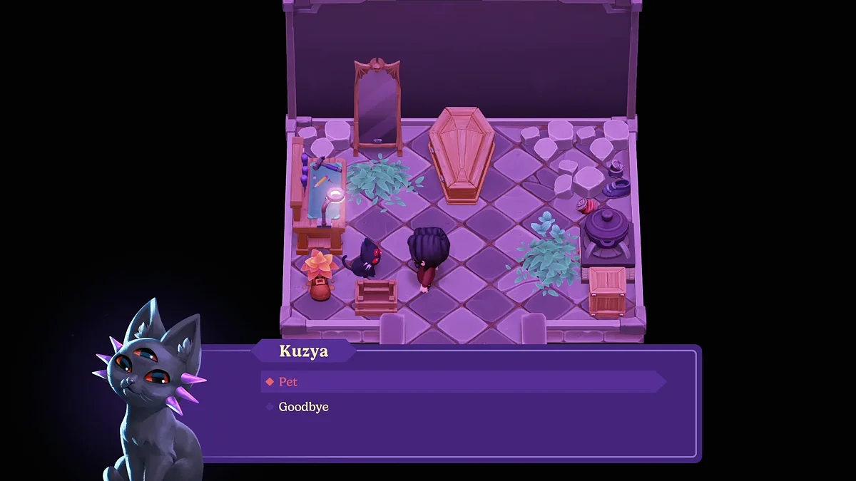 A game where you can pet a cat — even if it's a three-eyed demon cat — automatically earns a point toward the final score!