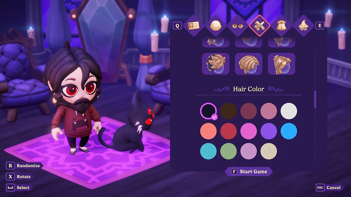 Creating your protagonist happens in a simple but stylish editor. Ironically, there's no "gender" option in the game — how progressive