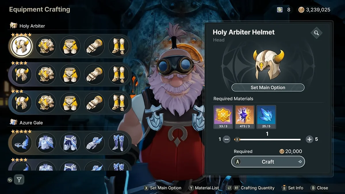 Resources stored in the Shelter are needed for crafting equipment