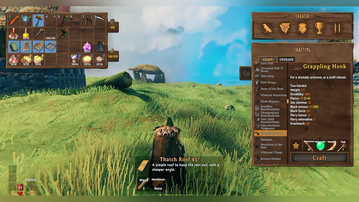 Early-game progression hasn't changed much — aside from a bigger crafting recipe list