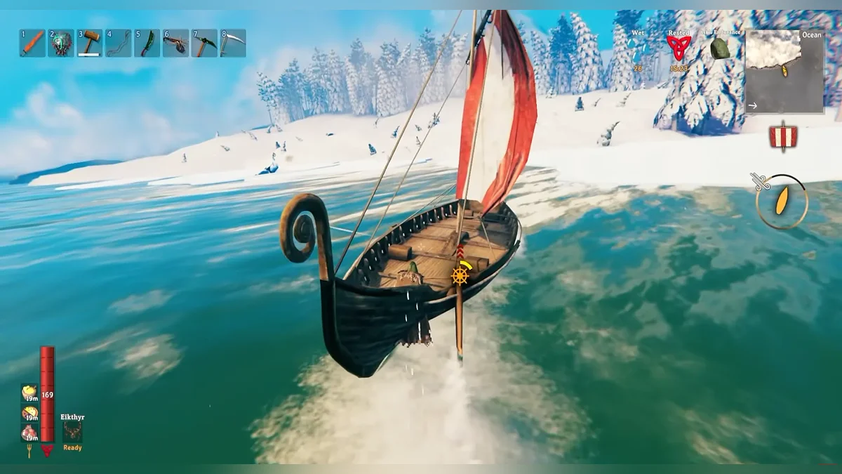 As before, crossing the water calls for a ship