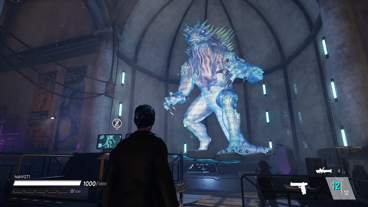 The research table. In the hub you can research and upgrade kaiju, unlocking special abilities for them
