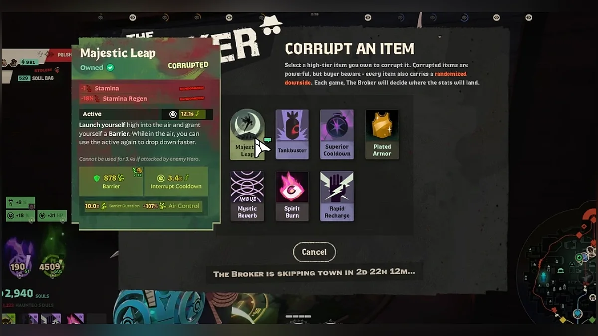 Choose the Best Corrupted Items