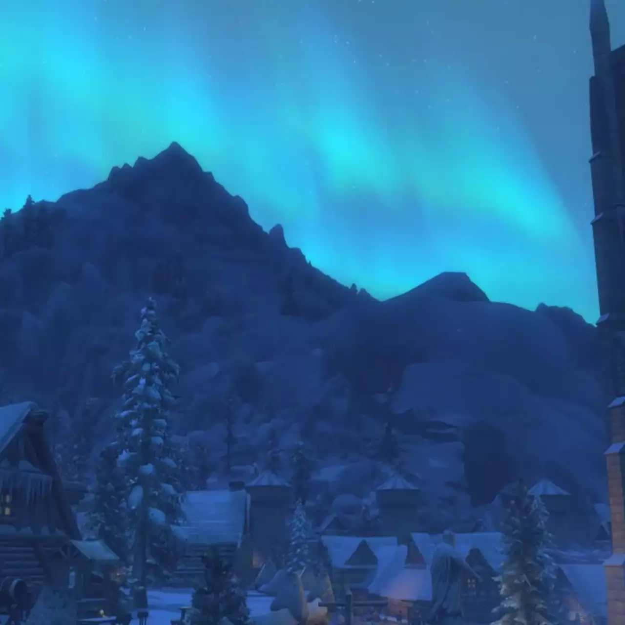 The creators of the massive Oblivion remake showcased the aurora borealis above Bruma