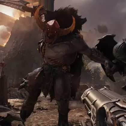 The saw shield and shotgun from Doom: The Dark Ages were added to the original game