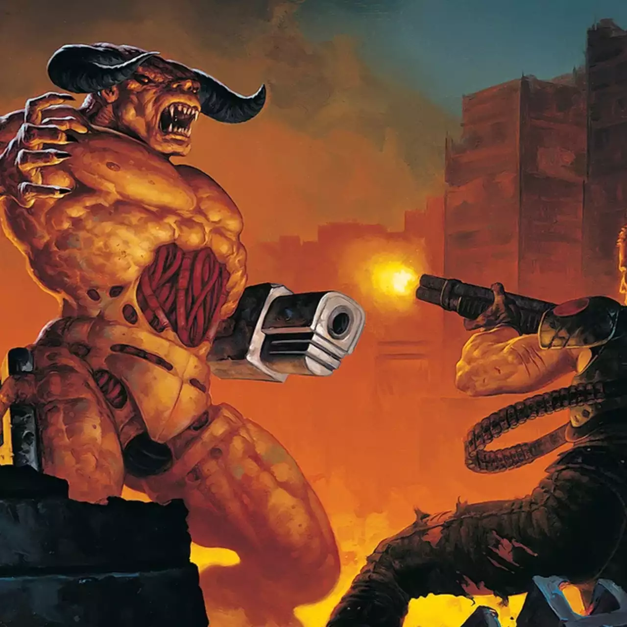 The original DOOM 2 has been transformed with ray tracing